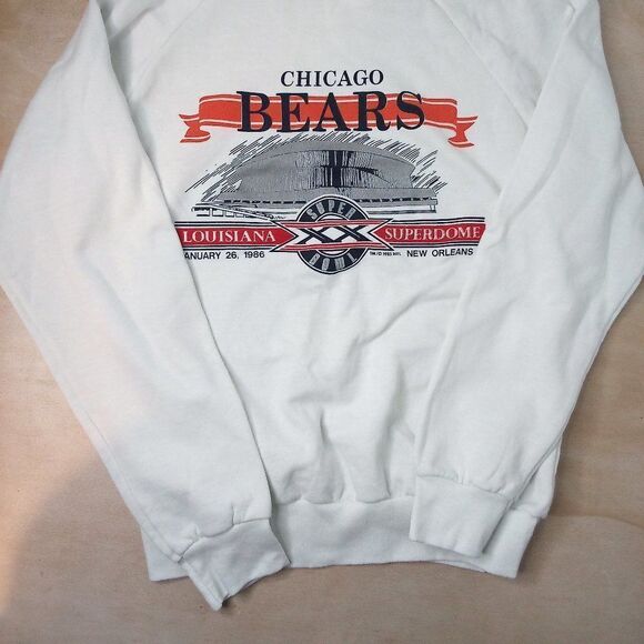 Deadstock Vintage 80s Chicago Bears Super Bowl 20 Crewneck Sweatshirt - Picture 3 of 7